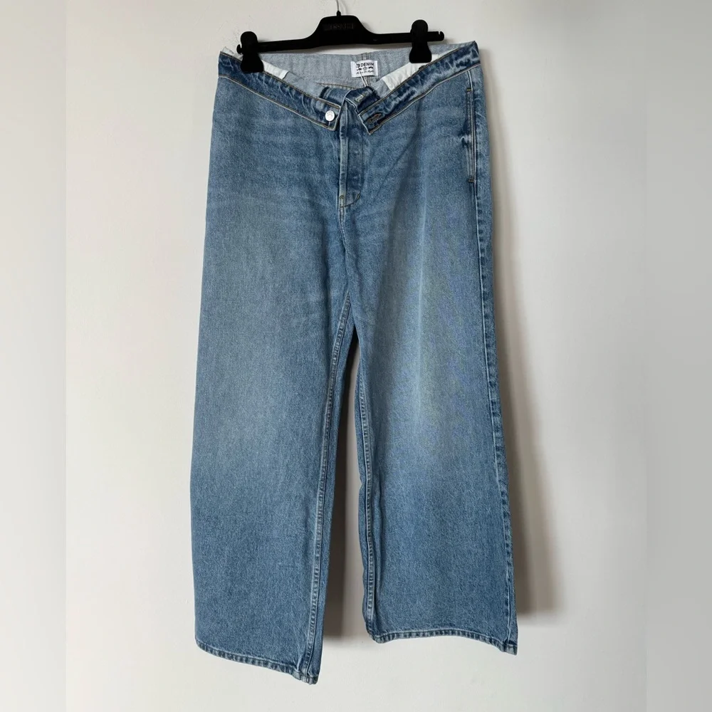 NWT EB Denim Madison Baggy Wide Leg 100% Cotton Made in USA Jeans in Luca - Picture 5 of 14